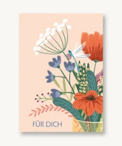 VIERUNDFÜNFZIG Postkarte | Für Dich Blumenstrauss