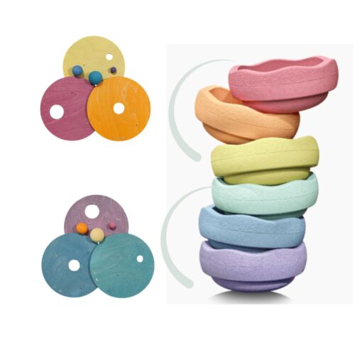 GRIMM’S x Stapelstein® Kullerscheiben | Warm Pastell