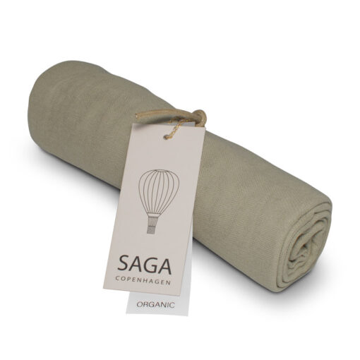 Saga Copenhagen Bio Musselin Nuschi VIDAR 70x70cm | Green Tea