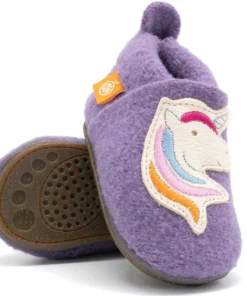 Orangenkinder Wollwalk Filz Hausschuhe / Barfussschuhe AMIGO | Einhorn