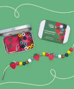Cotton Twist Holzperlen Kreativ Set Armband Dose | Erdbeere
