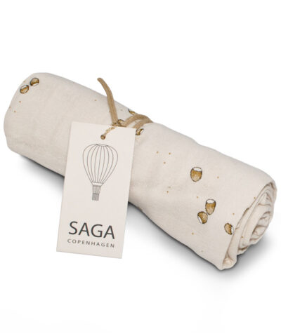 Saga Copenhagen Bio Musselin Nuschi VIDAR 70x70cm | Hazelnut