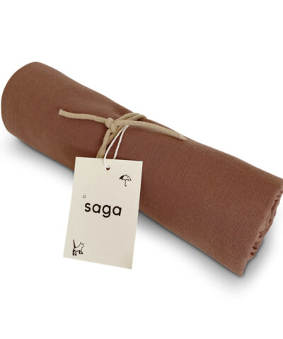 Saga Copenhagen Bio Musselin Swaddle HULA 100x100cm | Clove