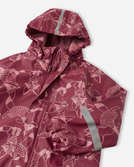 REIMA Fleecegefütterte Kinder Regenjacke Koski | jam red – Bild 6