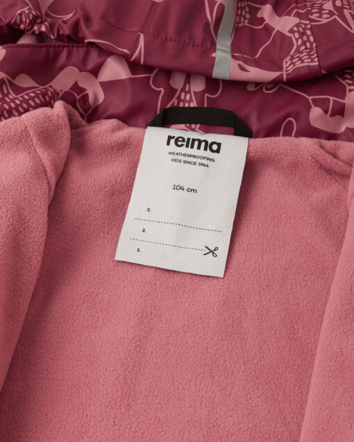 REIMA Fleecegefütterte Kinder Regenjacke Koski | jam red – Bild 4