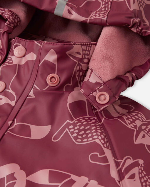 REIMA Fleecegefütterte Kinder Regenjacke Koski | jam red – Bild 2