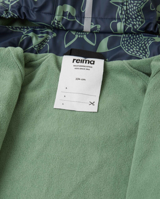 REIMA Fleecegefütterte Kinder Regenjacke Koski | navy – Bild 4