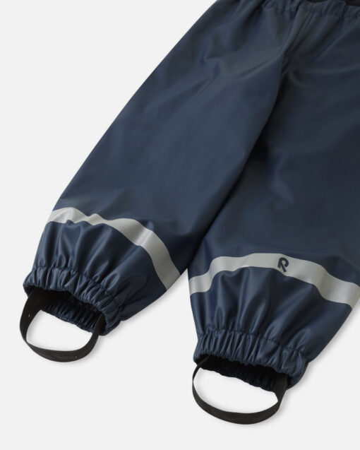 REIMA Fleecegefütterte Kinder Regenhose Loiske | Navy – Bild 5