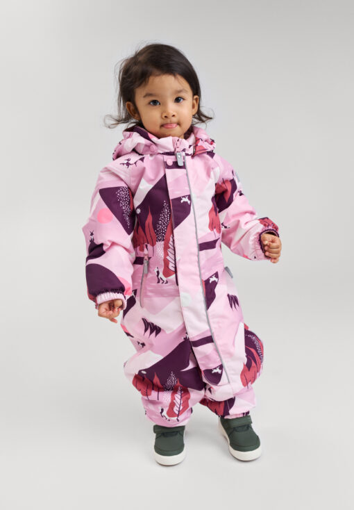 REIMA Wasserdichter Kleinkinder Schneeanzug Puhuri  | grey pink – Bild 2