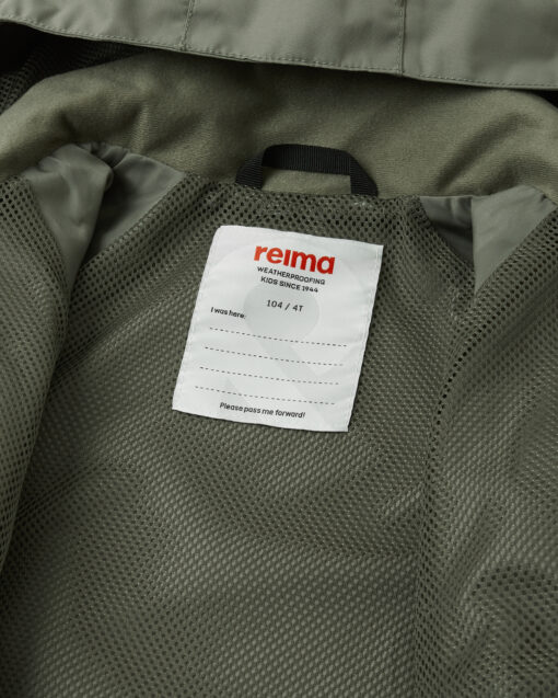 REIMA Wasserdichte Kinder Übergangsjacke Soutu | Greyish green – Bild 8