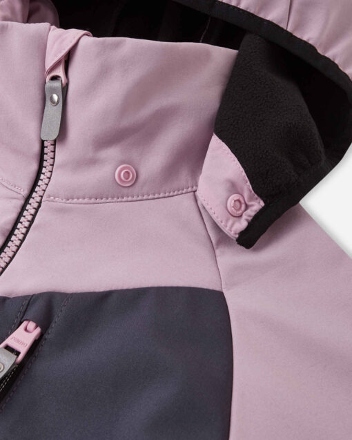 REIMA gefütterte leichte Softshell Jacke MUKANA | Grey Pink – Bild 2