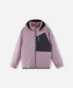 REIMA gefütterte leichte Softshell Jacke MUKANA | Grey Pink