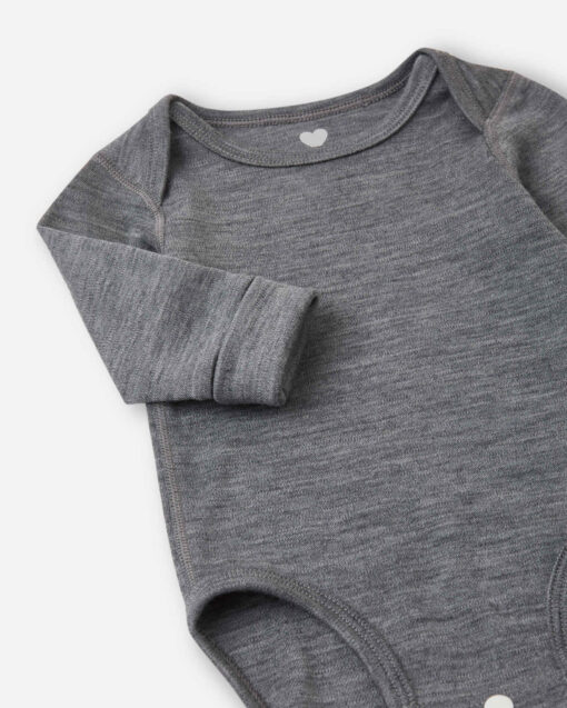 Reima Merino Baby Body UTU | Melange grey – Bild 3