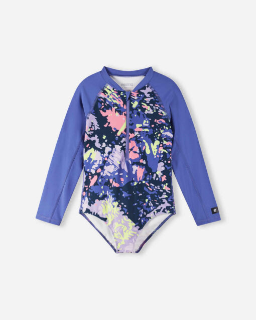 REIMA UV Badeanzug / Badekleid Langarm Aallot | Blooming Lilac
