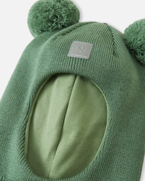 REIMA Merino (100%) Sturmhaube / Balaclava VEKKULI | green clay – Bild 2