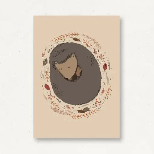 VIERUNDFÜNFZIG Postkarte | Waldtiere Igel