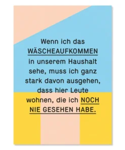 Kleine Prints Postkarte | Wäscheaufkommen