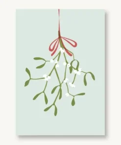 VIERUNDFÜNFZIG Postkarte | Weihnachten Mistelzweig