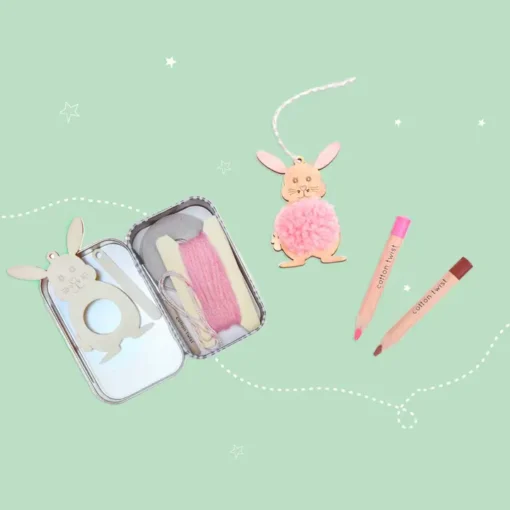 Cotton Twist Kreativ Bastelset Dose | Pompon-Hase