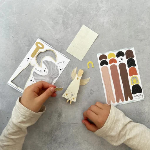 Cotton Twist Kreativ Bastelset Weihnachten (ab 3 J.) | Engel Peg-Puppe – Bild 6