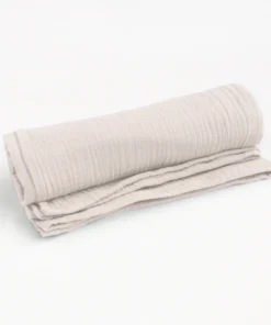 BIBAK Bio Baumwoll Musselin Nuschi Tuch 100 x 100 cm | Beige