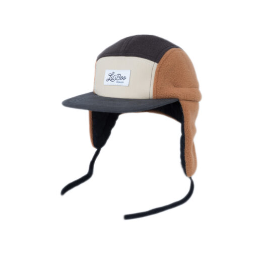 LIL' BOO 5 Panel Fleece CAP mit Fleece und Ohrenklappen | brown – Bild 2
