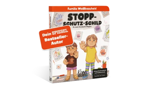 Buch Familie Weißbescheid | Stopp Schutz - Schild (ab 2 Jahren)
