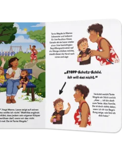 Buch Familie Weißbescheid | Stopp Schutz - Schild (ab 2 Jahren)
