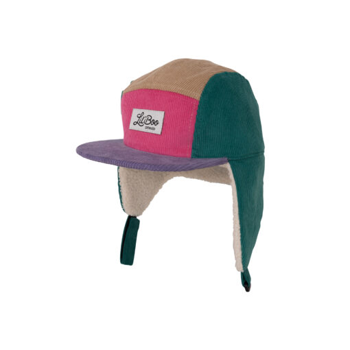 LIL' BOO 5 Panel Cord CAP mit Fleece und Ohrenklappen | retro – Bild 2