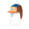 LIL' BOO 5 Panel Cord CAP mit Fleece und Ohrenklappen | yellow-brown-blue