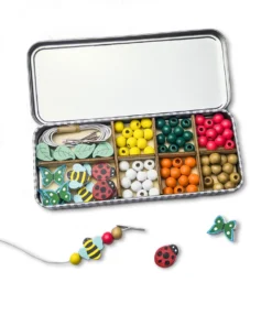 Cotton Twist Holzperlen Armband 5er Set Dose | Minibeast
