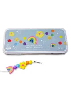 Cotton Twist Holzperlen Armband 5er Set Dose | Regenbogen