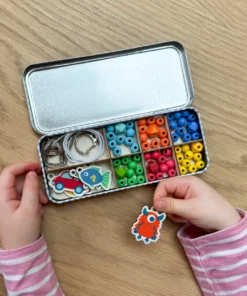 Cotton Twist Holzperlen Schlüsselanhänger Set Dose | Allsorts