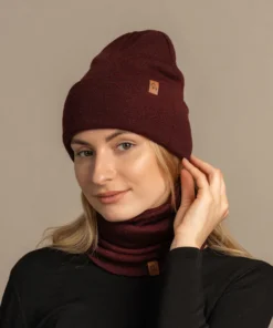 MENIQUE Unisex MERINO BEANIE ERW | cherry
