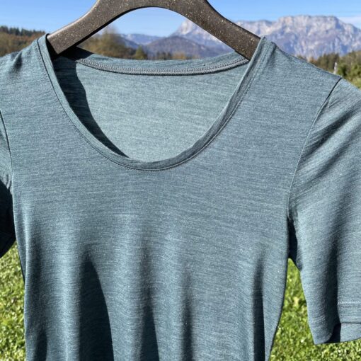 Glückskind Damen T-Shirt Merinowolle & Tencel | Schiefer