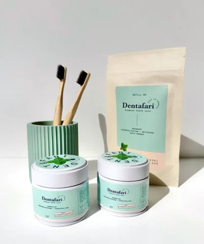 Dentafari Natürliches Zahnpulver remineralization + whitening REFILL | Crisp Mint