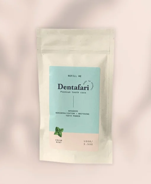 Dentafari Natürliches Zahnpulver remineralization + whitening REFILL | Crisp Mint