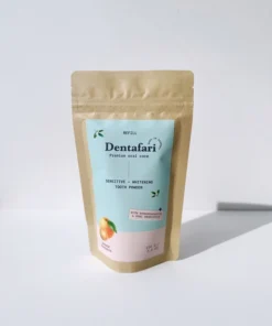 Dentafari Natürliches Zahnpulver Kinder REFILL | Orange + grüne Mandarine