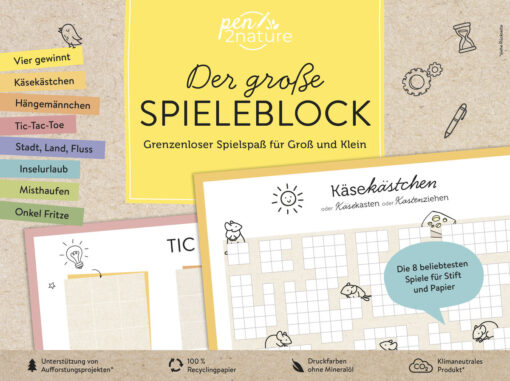 pen2nature Spielblock | Spielspass für Gross und Klein (ab 8 J.)