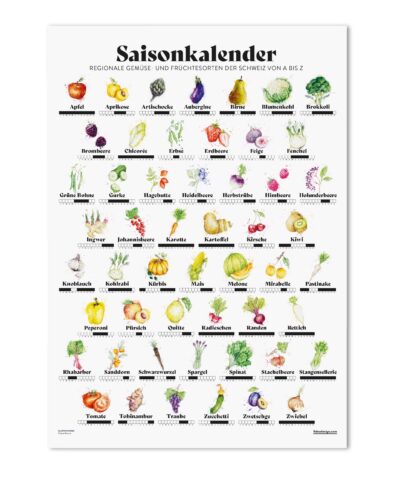 Fidea Design Saisonkalender | Poster A3