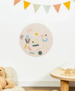 FERFLEX Magnettafel rund (selbstklebend) | rosa-beige