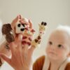 Gamcha Fingerpuppen (handgefertigt) 6er-Set aus Wollfilz | Tiere