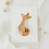 Hej Hanni Postkarte | Fuchs mit Blumen