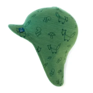 Glückskind Sommerkappe Merinowolle & Seide | Waldgrün