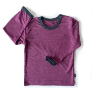 Glückskind Kleinkind Shirt Merinowolle & Seide | Zwetschke