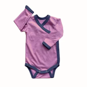 Glückskind Wickelbody Merinowolle & Seide | Rose