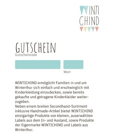 Gutschein WINTICHIND CHF 20.-
