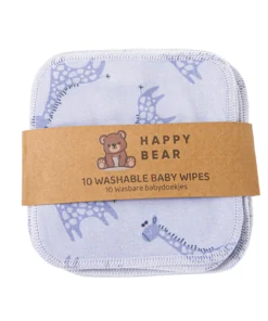 HappyBear Baby Feuchttücher Set 10 Stück | Blaue Giraffe