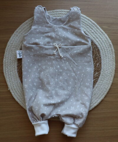 AYLUN Baby Strampler | Taupe mit Flower