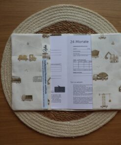 AYLUN Hülle Gesundheitsheft | Fahrzeuge braun-weiss